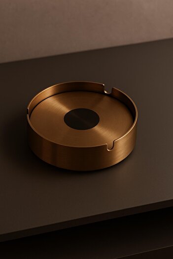 HSDemirci Stainless Steel Ashtray with Lid 10 cm