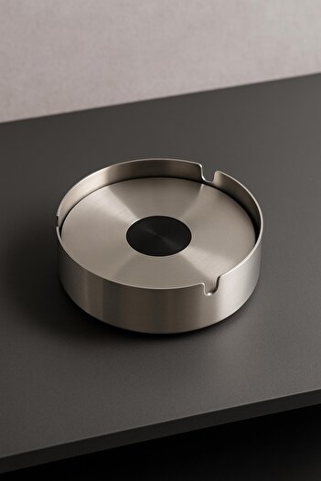 HSDemirci Stainless Steel Ashtray with Lid 10 cm