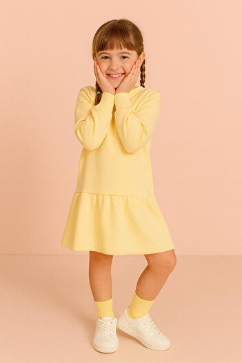 Perendi Girl's Seasonal Dress Yellow