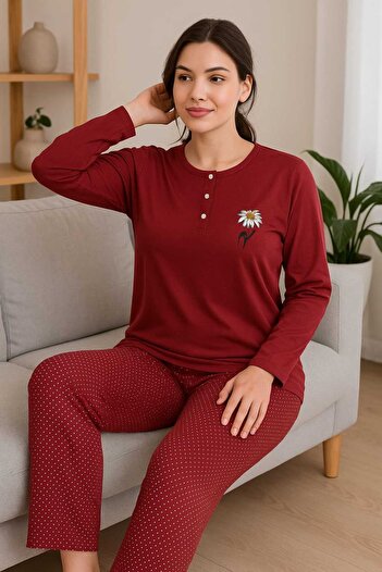 Tenra Geniş Kalıp Kadın Pijama Takımı %100 Pamuk