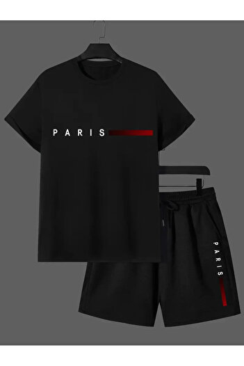 SimStone Men's Paris Logo Comfortable Sports Set