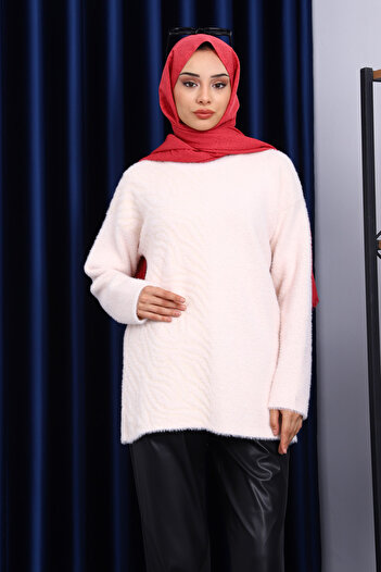 İmajButik Powder Crew Neck Beard Knitwear Sweater