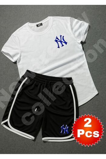 SimStone Ny 3D Printed Jersey Shorts Single Piece 2-Pack and 3-Pack Item White Top Jersey Shorts
