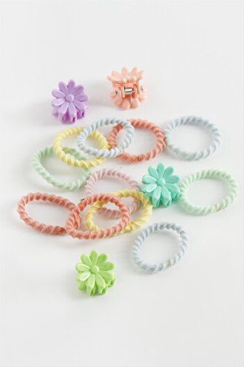 Okyanuss Accessories Papatya Clothespin Elastic Buckle 14 Pieces