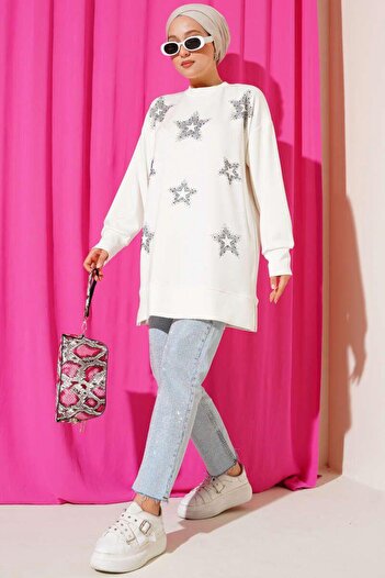 SHİROSA Stone Print Hijab Tunic