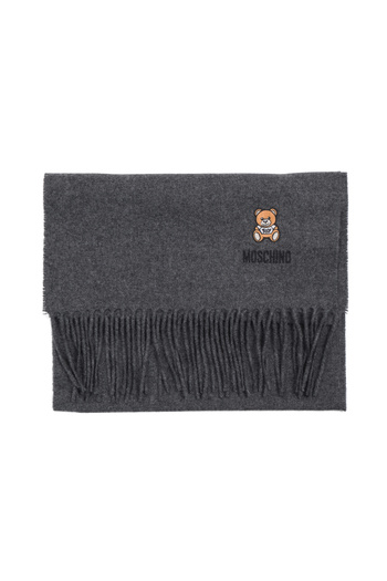 Love Moschino ESARFA LOVE MOSCHINO, NEGRU, CU LOGO, LANA MERINOS, SUBTIRE,CUTIE DE CADOU