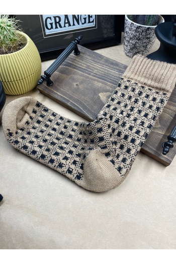 magıcgrange Winter Wool Men's Socks – Comfortable & Casual Knitted Model