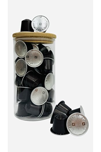 Nespresso Roma Capsule Coffee 30 Pieces + Glass Storage Jar Gift