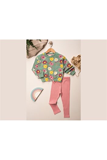 Momercy Flower Patterned Girl's Suit