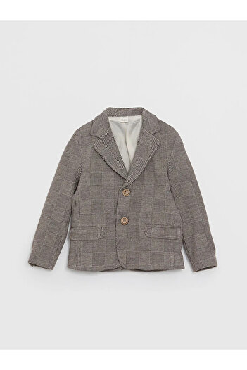 LC Waikiki Lcw Baby Brown Long Sleeve Plaid Baby Boy Jacket