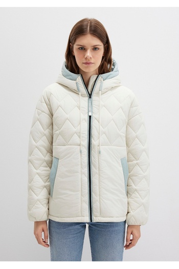 Mavi Hooded Quilted Loose Fit Jacket
