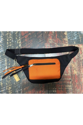 Street Bag Solid Color Waterproof Canvas Waist Bag Daily Travel Use