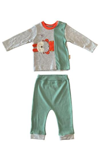 Dumledo Multi-Colored 2-Piece Baby Tracksuit Set with Monkey Figure