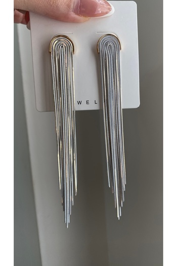 luxyansımalar Sparkling Long Earrings with Dangle