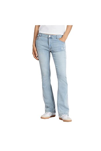 adidas Pantaloni de sport albastru pentru femei SLIM DENIM KE9801