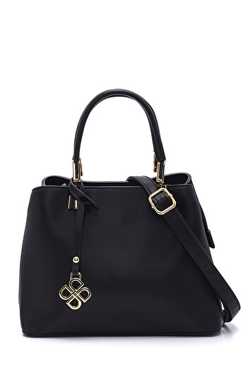 Derimod Women's Black Long Strap Accessory Detailed Shoulder Bag 25Wbd262718