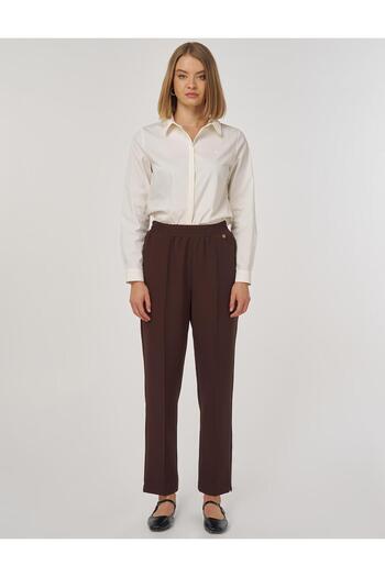 Kayra Pocket Detailed Classic Trousers Dark Brown