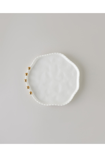 English Home Golden Gleam Porcelain Pasta Plate 24 cm White-Gold