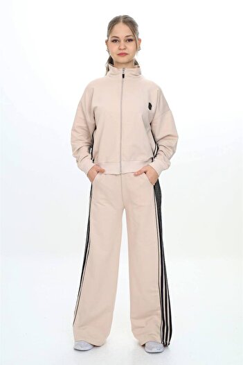 Jannock Girl's 100% Cotton Oversize Bottom & Top Long Sleeve Tracksuit Set-183