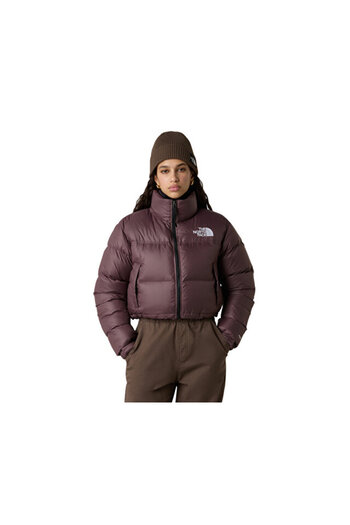 THE NORTH FACE W Nuptse Short Jacket Women's Outdoor Coat (700 Fill Power Goose down) Nf0A5Ggebq71 Gray