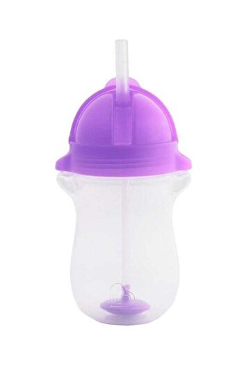 Munchkin Click Lock Tip And Sip Weighted Flexi Straw Cup, 10Oz, Purple