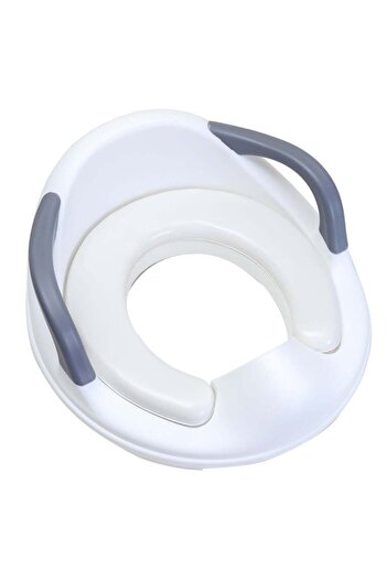 Eazy Kids Potty Trainer Cushioned Seat Durable For Baby With Cushion And Handles- White