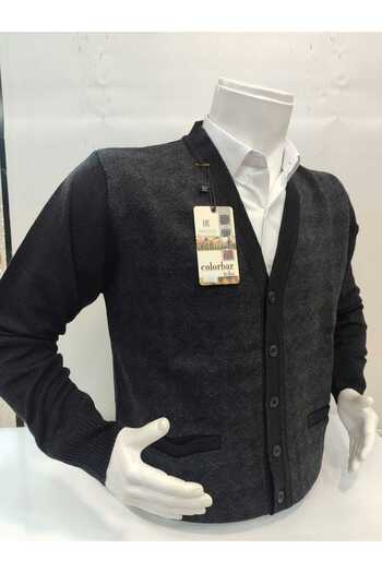 COLORBAR TRİKO Güncüoğlu Buttoned Wool Knit Men's Cardigan