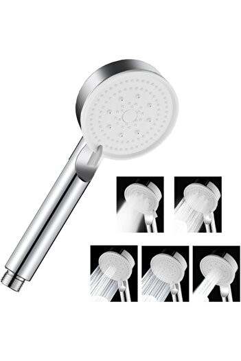 COOYA High Pressure Shower Head,Handheld 5 Modes Adjustable,with Visible Turbofan Blades,360° Rotating