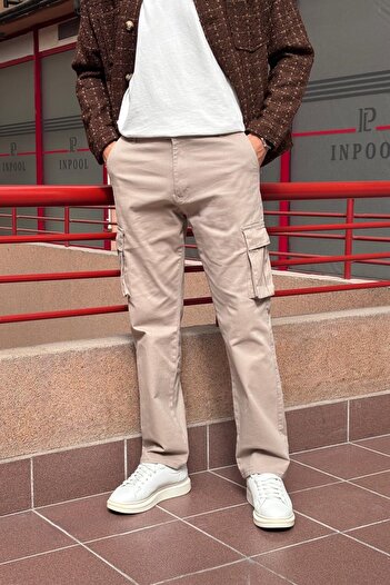 inpool Baggy-Oversize Fit, Cargo Pocket, Gabardine Trousers 23Inp274