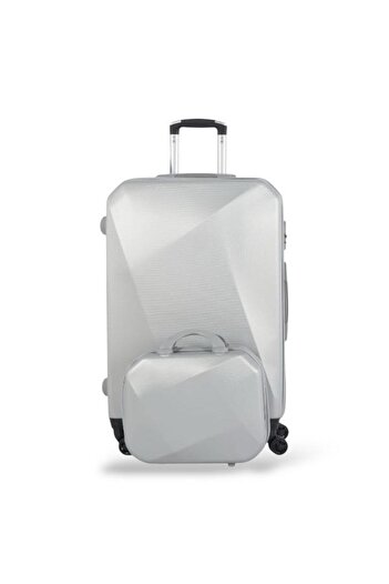Red Sea Travel bag set - 5 pieces, including 3 trolley bags and 2 makeup bags - with flexible covers - and a fixed digital lock