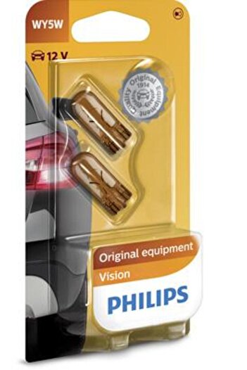 Philips Set of 2 indicator bulbs without socket WY5W 12V, 12396NAB2