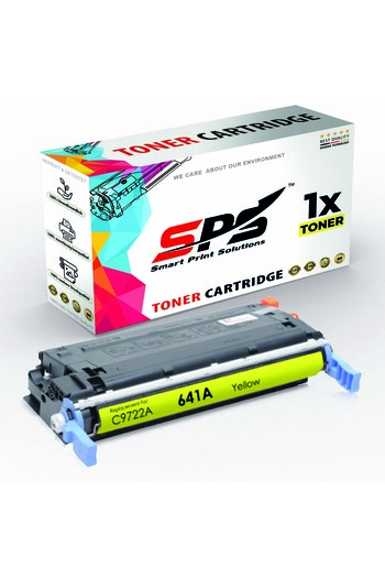 Smart Print Solutions خراطيش حبر متوافقة مع SPS لطابعات HP | C9722A 641A | خرطوشة واحدة صفراء | إنتاجية تصل إلى 8000 صفحة