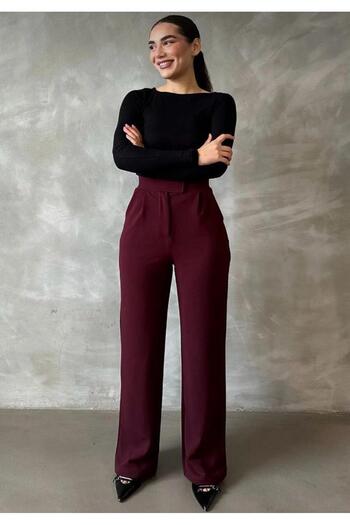 hedef giyim Waist Velcro Palazzo Full Lycra Trousers