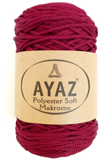 Ayaz Polyester Soft Macrame Cord 1999 Burgundy