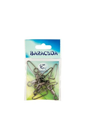 Baracuda Swivel clip set K071033S, 5 pcs/set, 150/200/250 lbs, for 4/0 catfish