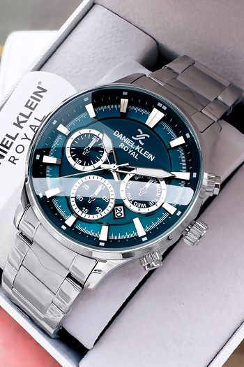 Daniel Klein Original Stainless Steel Band Men Wristwatch Waterproof Silver Color Gift Bracelet Dke2142C3
