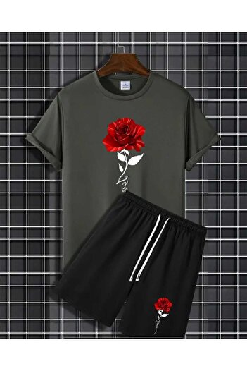 ORVIO Group Men's Team T-Shirt and Shorts - Rose