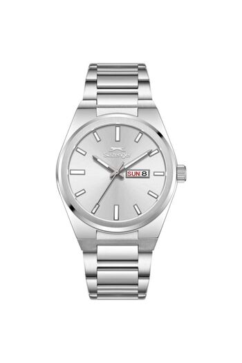 Slazenger Sl.09.2555.2.01 Men's Wristwatch |   41 mm Silver Case, Oval Design, Stainless Steel with Calendar