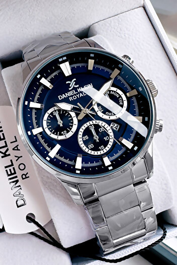 Daniel Klein Original Stainless Steel Band Men Wristwatch Waterproof Silver Color Gift Bracelet Dke2142C2