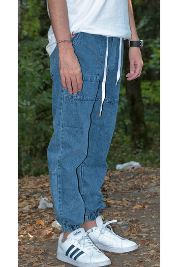 green poll Men's Jogger Pants with Elastic Waist and Cuffs, Non-Lycra Fabric, Stylish and Modern Design