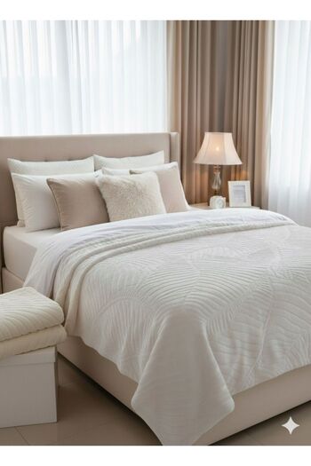 Merinos Elegans Embos Double Size Champagne Blanket