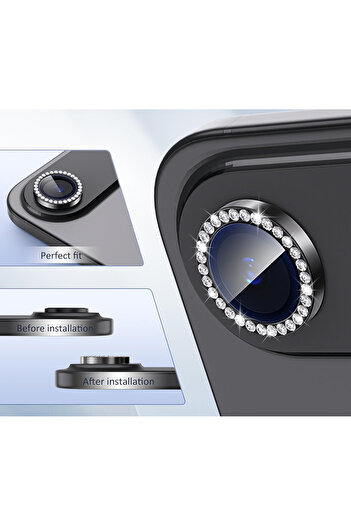 EDELFU iPhone 17 Air Stone Camera Lens Protector |   9H Hardness, Flashy Scratch-Resistant Camera Protection