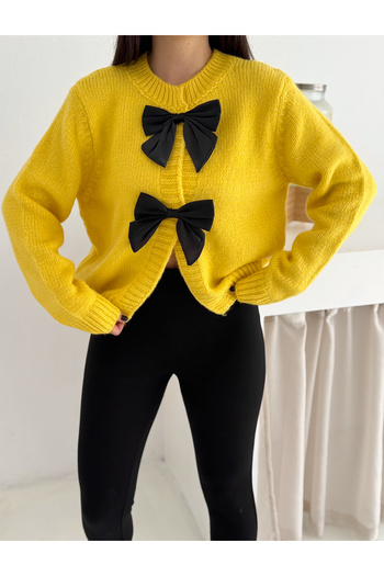 fiolin Ribbon / Bow Detailed Knitwear Cardigan