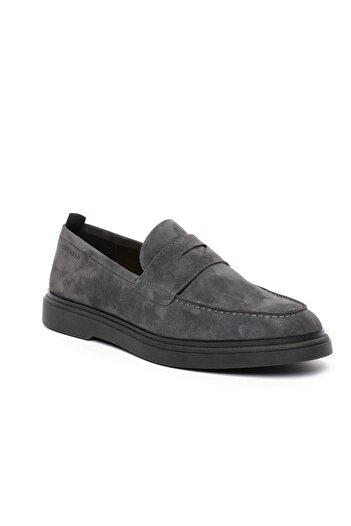 Greyder 18493 Füme Hakiki Deri Erkek Loafer Ayakkabı