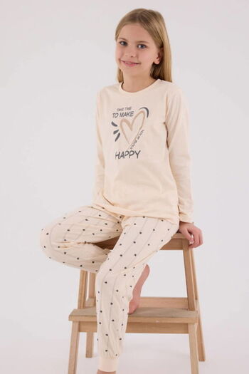 Arnetta Mother & Daughter Pajama Set, (Sold Separately), 100% Cotton, with Pockets, Crew Neck, Heart