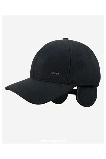 PIECE SIGNATURE 70% Cotton 30% Acrylic, Ear Flap, Soft Fleece Lined, Adjustable Buckle Hat