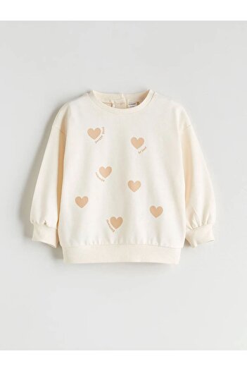 LC Waikiki Heart Patterned Long Sleeve Girls' Tracksuit Set