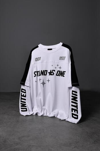 Slatra Men's White Stand as One Oversize Sweatshirt