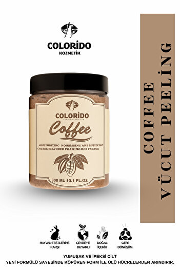 Colorido Kozmetik Colorido Turkish Coffee Body Scrub Nourishing Purifying Moisturizing Body Peeling 300 ml