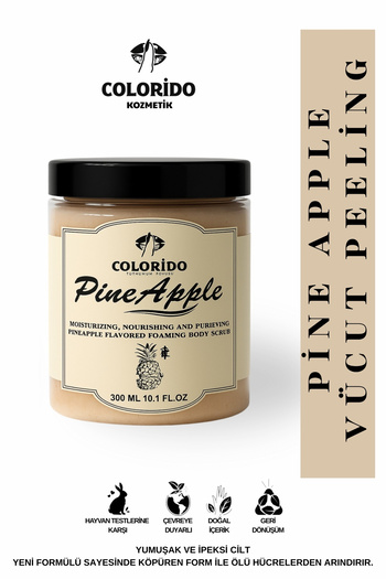 Colorido Kozmetik Colorido Pineapple Body Scrub Nourishing Purifying Moisturizing Body Peeling 300 ml